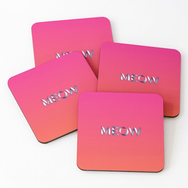 Item preview, Meow - Pink/Orange gradient designed and sold by SnarkyDoodles.