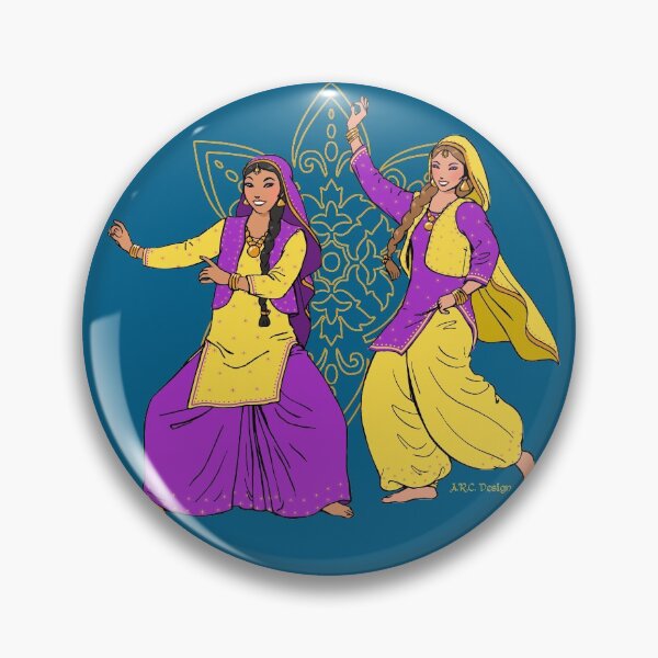 Item preview, Bhangra dancers designed and sold by Anna R. Carrino.