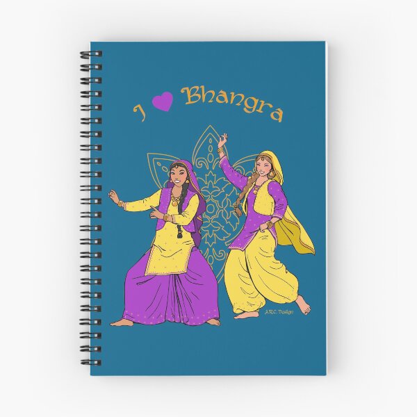 Item preview, Bhangra dancers designed and sold by Anna R. Carrino.