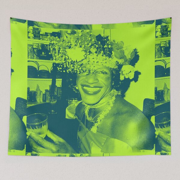 Item preview,  Marsha P Johnson = Queen of the Village (greens) designed and sold by Thelittlelord.