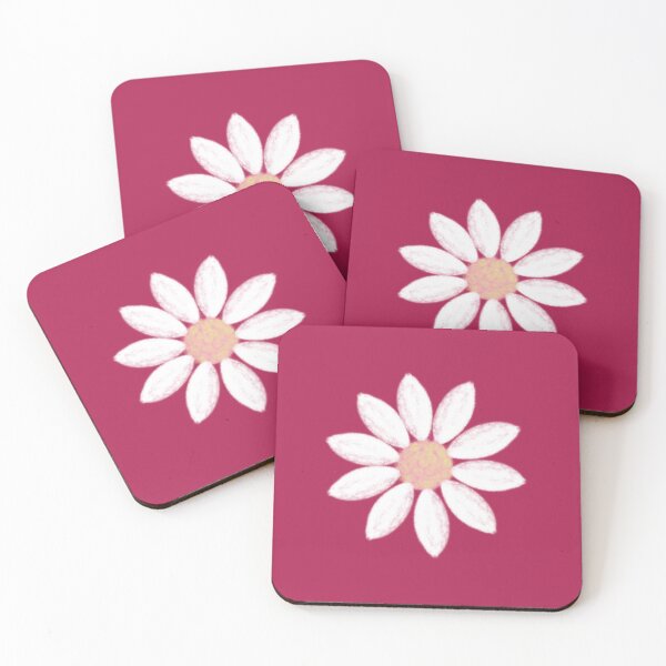 Artikelvorschau, Gänseblümchen auf Kirschrot entworfen und verkauft von QuirkyCraftz.