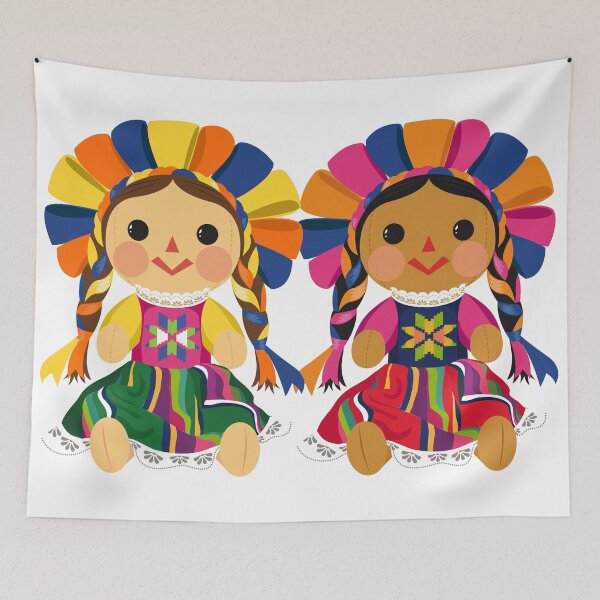 Item preview, Mexican Maria Dolls. Mexican Otomi Dolls. Traditional Mexican Rag Dolls designed and sold by Akbaly.