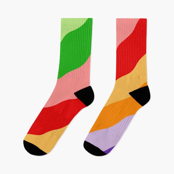 Aperçu de l'œuvre Rayures bosselées arc-en-ciel pastel multicolores créée et vendue par patternsoup.