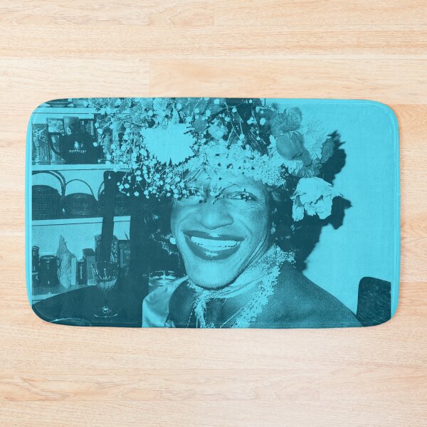 Item preview, Marsha P Johnson = Queen of the Village (teal) designed and sold by Thelittlelord.