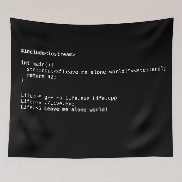 Item preview, Programming code "Leave me alone world!" designed and sold by BIXIDEV.