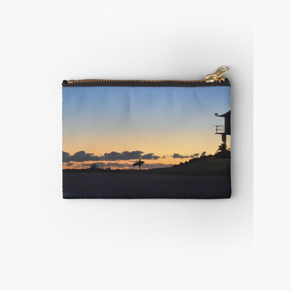 Item preview, First Light Surfer Silhouette at Snapper Rocks Gold Coast Australia designed and sold by SaltySurfgirl.