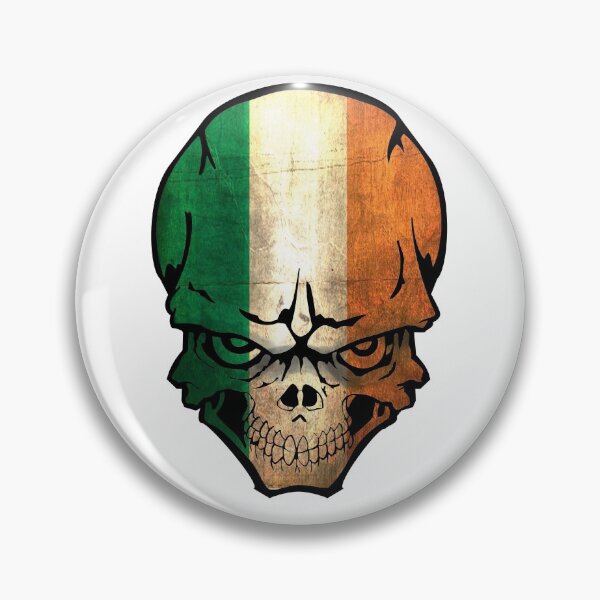 Artikelvorschau, Irische Flagge Totenkopf Stil entworfen und verkauft von A-Dube-Thought.