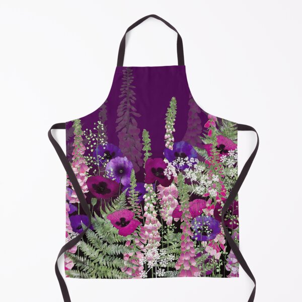 Item preview, Flower Garden - Purple Poppies, Pink Foxgloves, Ferns designed and sold by Fiona Calder Designs.