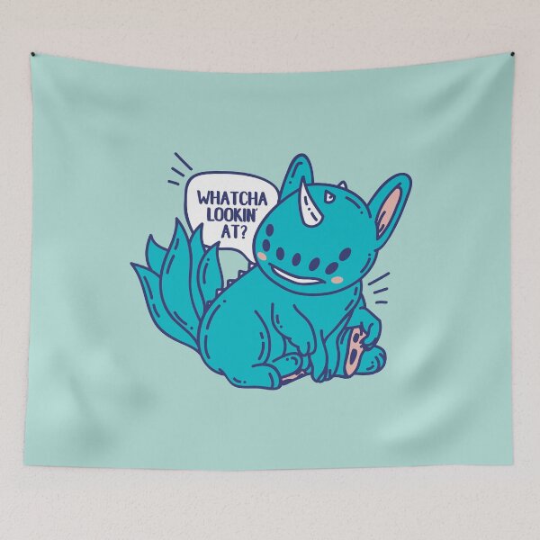 Item preview, Cute blue mutant asking whatcha lookin' at designed and sold by SPIRIMAL.