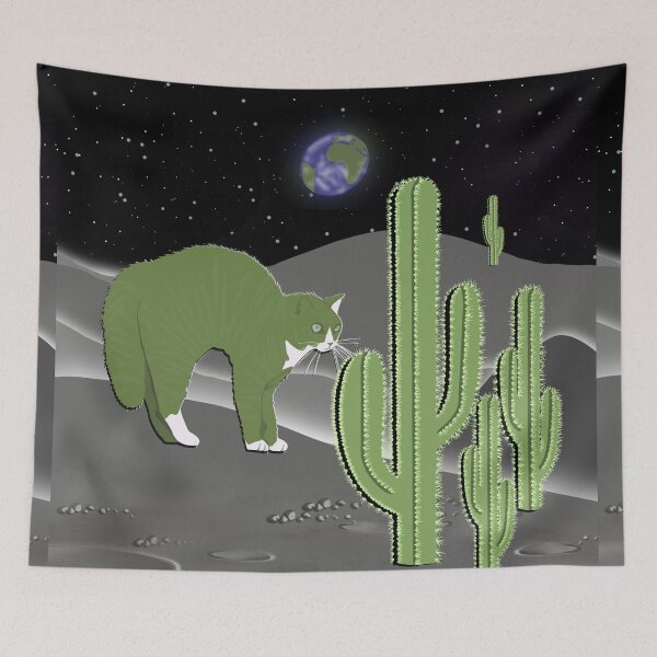 Item preview, Space cat cactus designed and sold by Weather gifts .