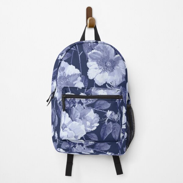 Item preview, Honeysuckle Rose Chinoiserie | Deep Navy Blue designed and sold by L Diane Johnson.