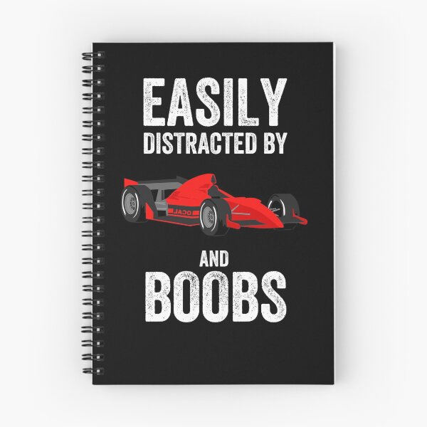 Item preview, Easily Distracted By Race Cars and Boobs Funny Masculine T-shirt For Men Men's Humor designed and sold by Cloudlia.