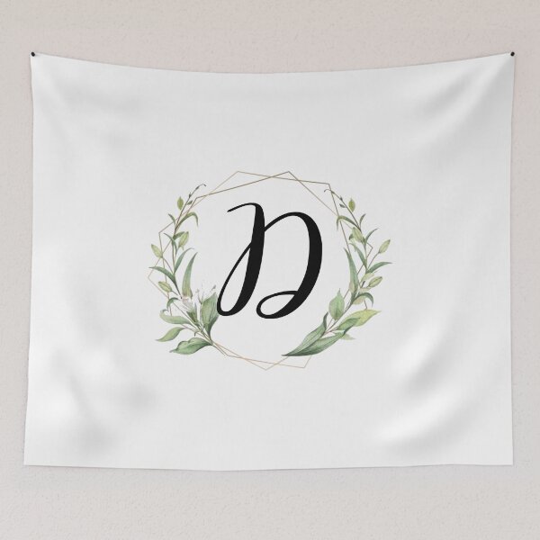 Item preview, Golden frame monogram with laurels letter D designed and sold by JustSeasons.