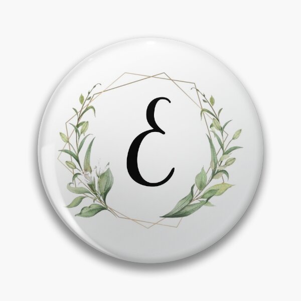 Item preview, Golden frame monogram with laurels letter E designed and sold by JustSeasons.
