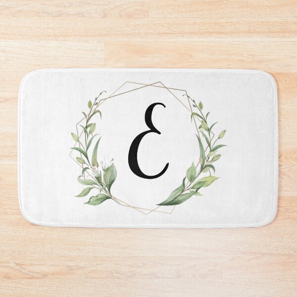 Item preview, Golden frame monogram with laurels letter E designed and sold by JustSeasons.