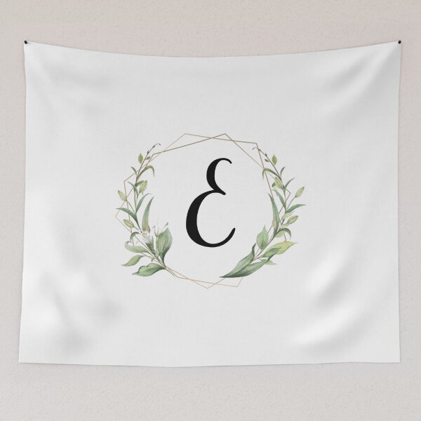 Item preview, Golden frame monogram with laurels letter E designed and sold by JustSeasons.