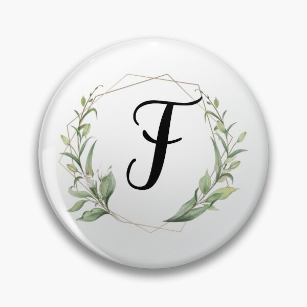 Item preview, Golden frame monogram with laurels letter F designed and sold by JustSeasons.