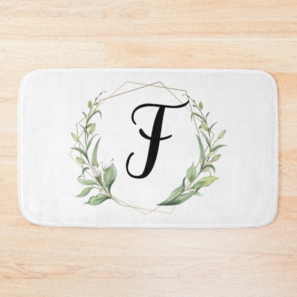 Item preview, Golden frame monogram with laurels letter F designed and sold by JustSeasons.