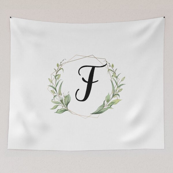 Item preview, Golden frame monogram with laurels letter F designed and sold by JustSeasons.