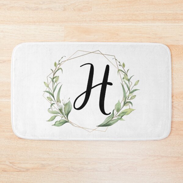 Item preview, Golden frame monogram with laurels letter H designed and sold by JustSeasons.