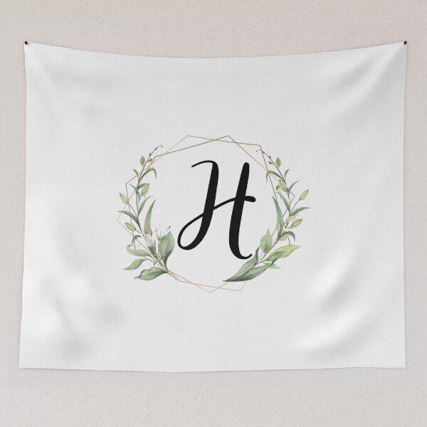 Item preview, Golden frame monogram with laurels letter H designed and sold by JustSeasons.