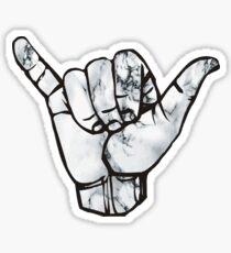 Shaka Hand Marble Sticker