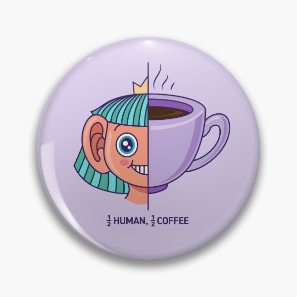 Item preview, Ilustración mitad humano, mitad café designed and sold by SugarNBones.