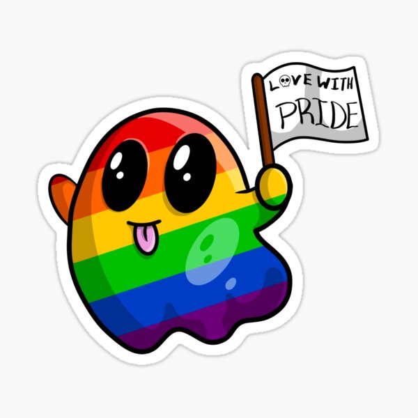 Rainbow Pride Flag Ghost Sticker For Sale By Necropenguin Redbubble 6397