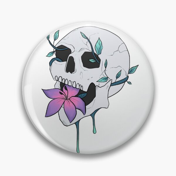 Item preview, Fluorescent Flower Skull designed and sold by Naivili.
