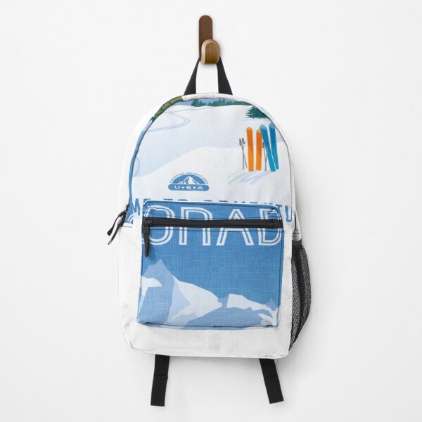 Item preview, Vintage Travel USA - Vintage Colorado Welcome To Adventure Sking Scene with Snow and Mountains designed and sold by WearWolfDesigns.