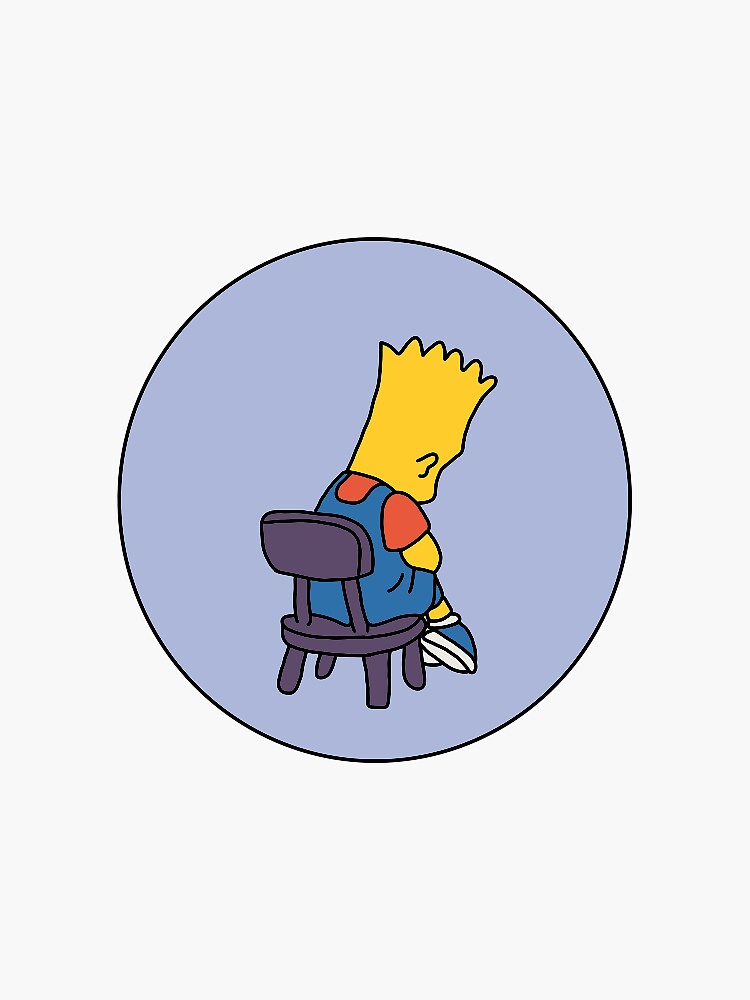 Sad bart Sticker by emxlix