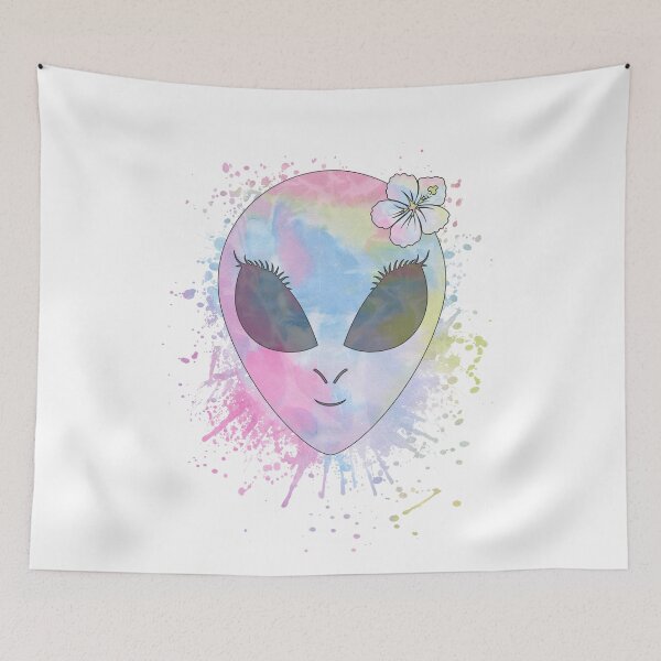 Item preview, Artistic Tie Dye Alien Girl - Colorful Zeta Alien designed and sold by DOLCEINDIGO.