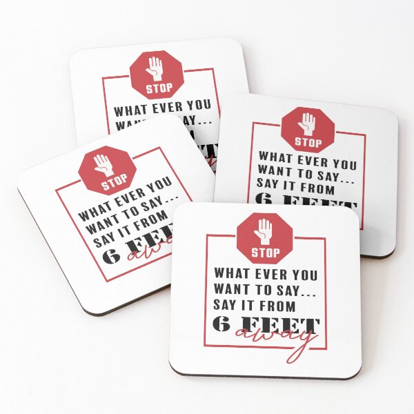 Item preview, Stay back warning | Funny Social Distancing designed and sold by art-fox.