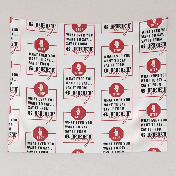 Item preview, Stay back warning | Funny Social Distancing designed and sold by art-fox.
