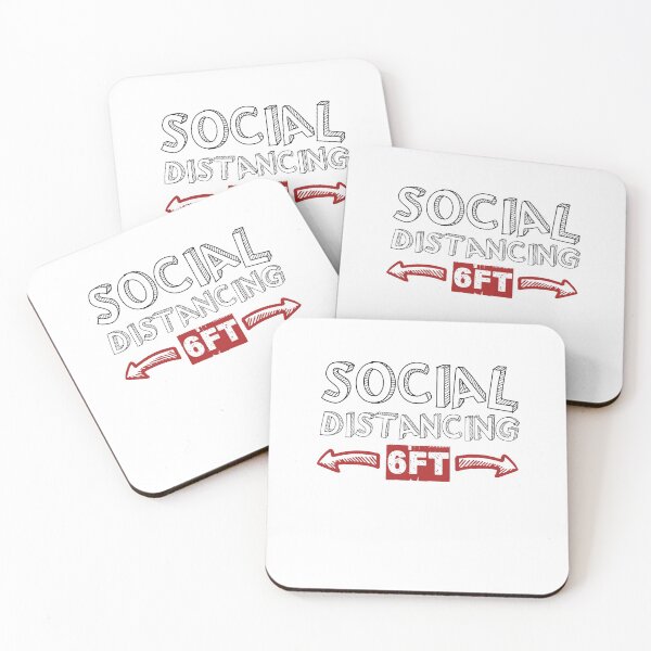 Item preview, Six Feet | Funny Social Distancing designed and sold by art-fox.