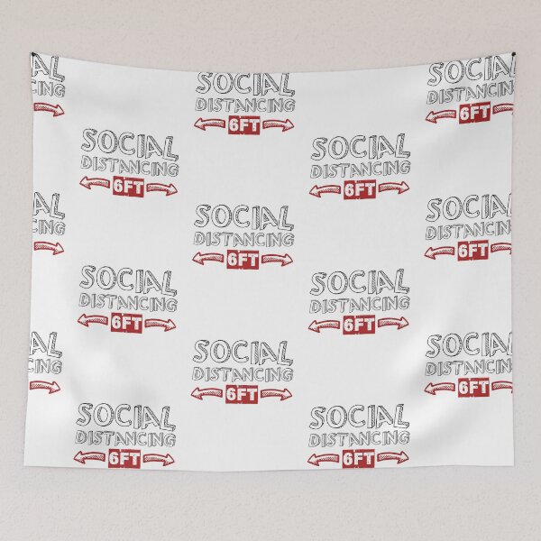 Item preview, Six Feet | Funny Social Distancing designed and sold by art-fox.
