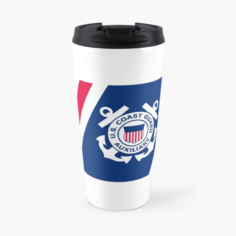 Racing Stripe of the United States Coast Coast Guard Auxilary Travel Coffee Mug