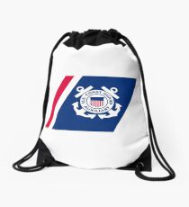 Racing Stripe of the United States Coast Coast Guard Auxilary Drawstring Bag