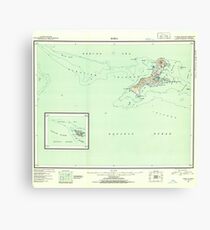 USGS TOPO Map Alaska AK Kiska 361052 1951 250000 Canvas Print