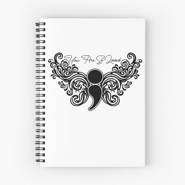 Item preview, You Are So Loved - Suicide Prevention Awareness Semicolon with Wings designed and sold by Lori P.