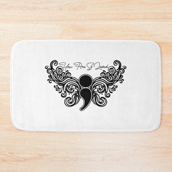 Item preview, You Are So Loved - Suicide Prevention Awareness Semicolon with Wings designed and sold by Lori P.