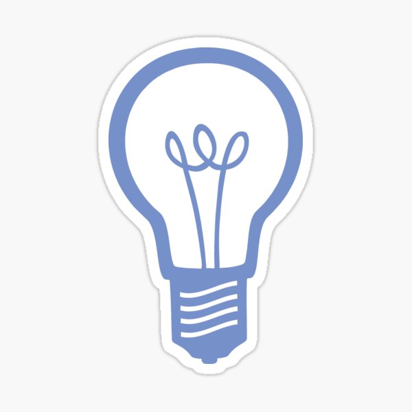 "Blue Light Bulb" Sticker for Sale by XOOXOO Redbubble
