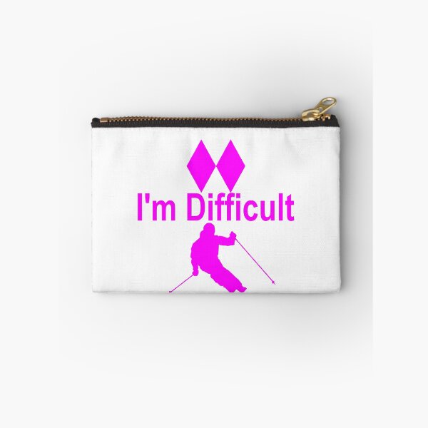Item preview, I'm Difficult Double Black Diamond Skiier - Pink designed and sold by lindsey-p.