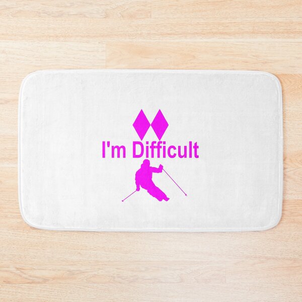 Item preview, I'm Difficult Double Black Diamond Skiier - Pink designed and sold by lindsey-p.