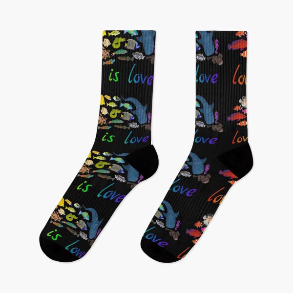 Item preview, Love is Love - Fish Rainbow designed and sold by WestCoastWoods.
