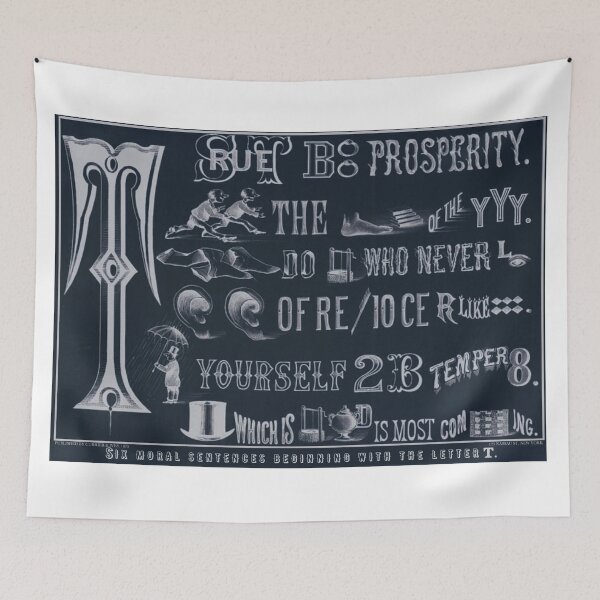 Item preview, Six Moral Sentences Beginning With The Letter T - Vintage Currier & Ives Inverted designed and sold by molamode.
