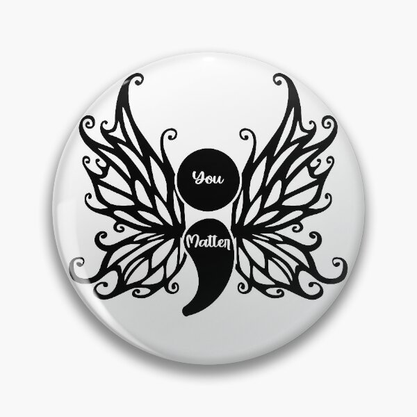 Item preview, You Matter - Suicide Prevention Awareness Semicolon with Wings designed and sold by Lori P.