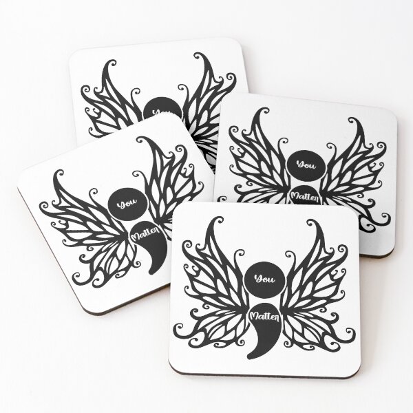 Item preview, You Matter - Suicide Prevention Awareness Semicolon with Wings designed and sold by Lori P.