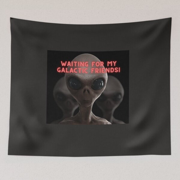 Item preview, Waiting for my Galactic Friends! designed and sold by HelloLoriDesign.
