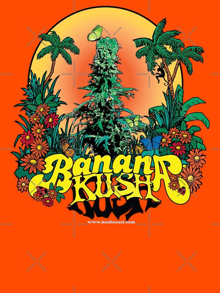 "Banana Kush Cannabis Strain Art" Tshirt by kushcoast Redbubble